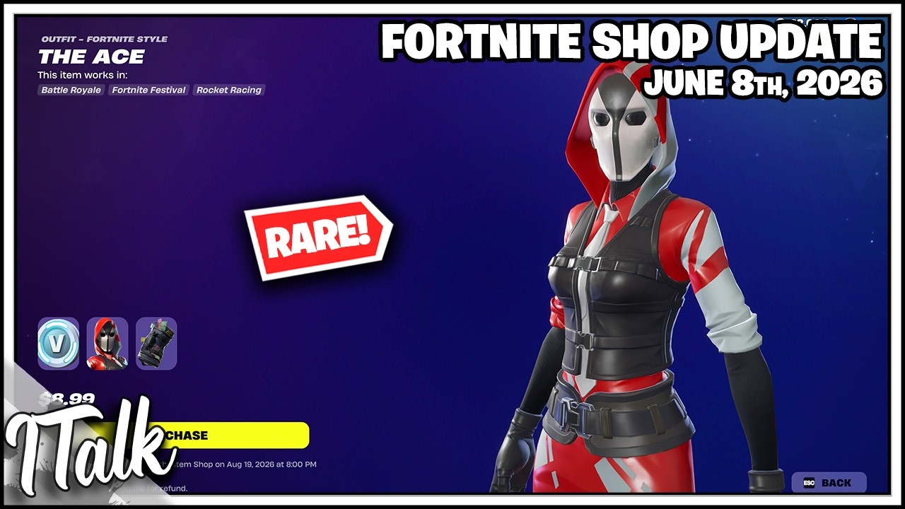 В магазине Fortnite снова доступен *СУПЕР РЕДКИЙ* НАБОР ACE И МНОГОЕ ДРУГОЕ! [8 июня 2026 г.] (Fo...