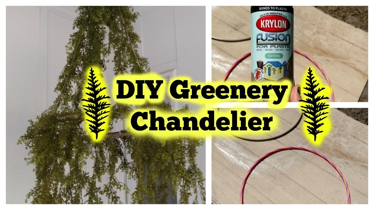 DIY Greenery Chandelier