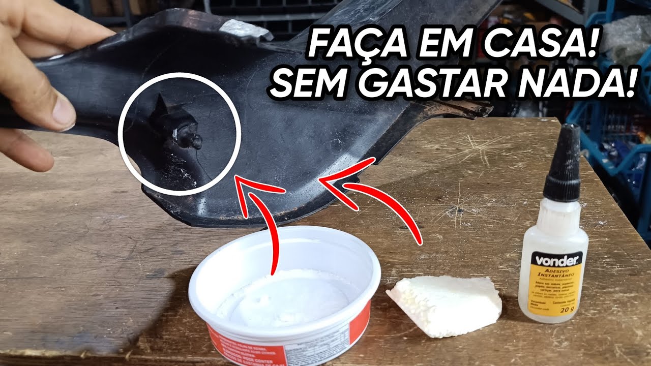 DUAS MANEIRAS SIMPLES DE RECUPERAR CARENAGEM - PLÁSTICO QUEBRADO!