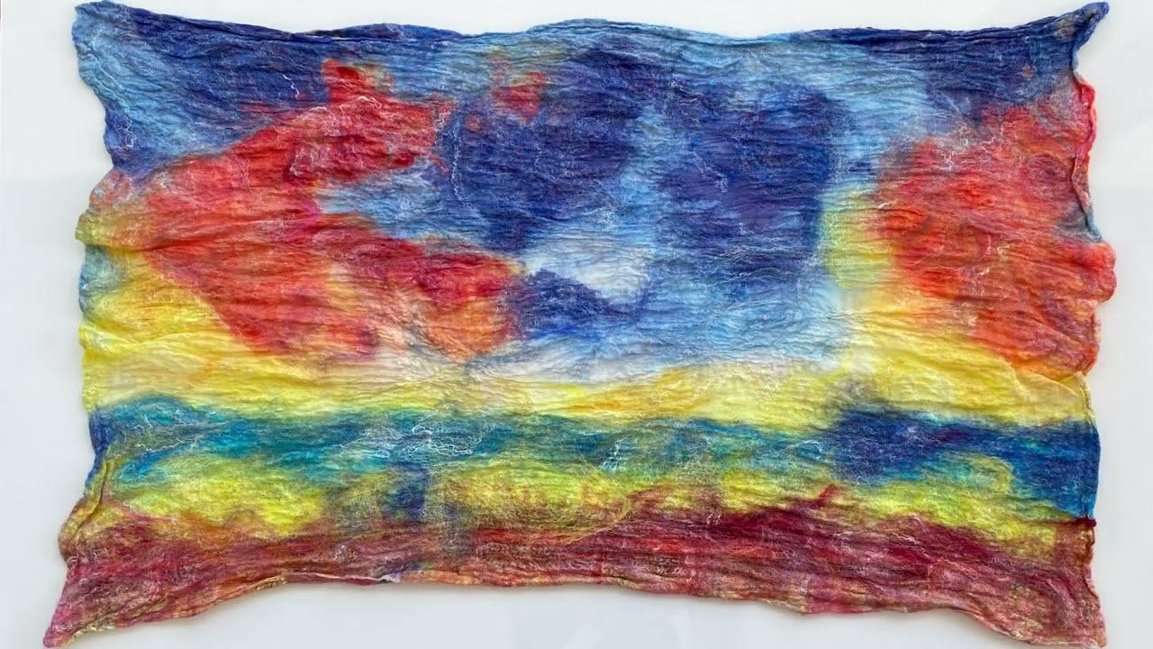 The Making of {Finding Comfort in Dreams} Nuno Felted Wool Painting 2025