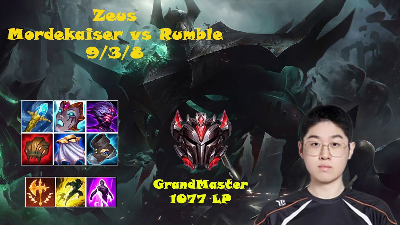 🔥 Zeus Mordekaiser Top | Korea GrandMaster Solo Queue | Patch 15.7 | League of Legends 🔥