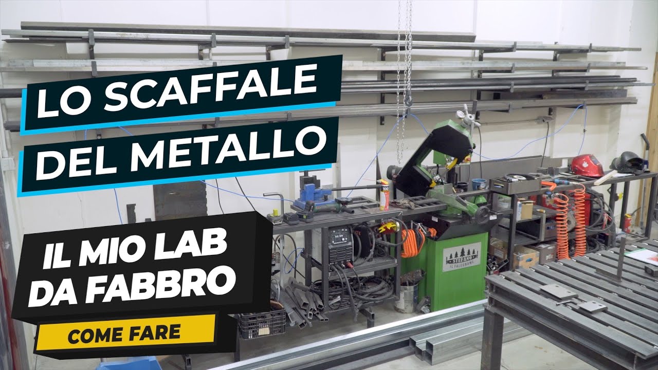 IL MIO LAB DA FABBRO - Come ho costruito lo scaffale per il metallo - lavorazione del metallo
