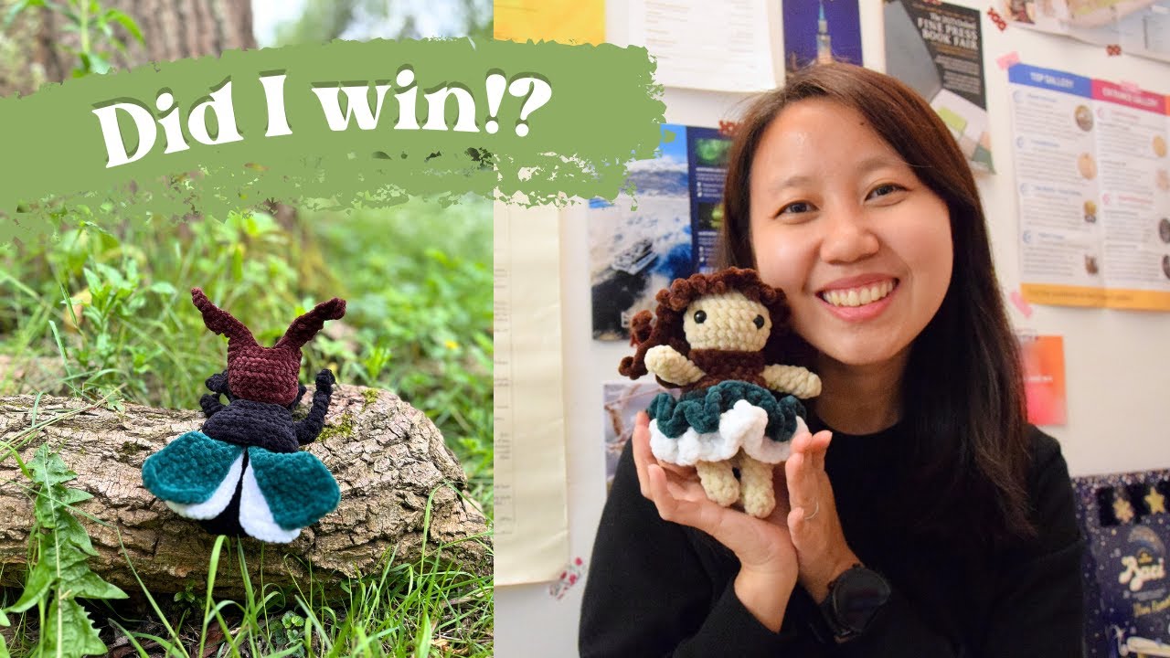 Crocheting for a beetle-themed craft competition!
