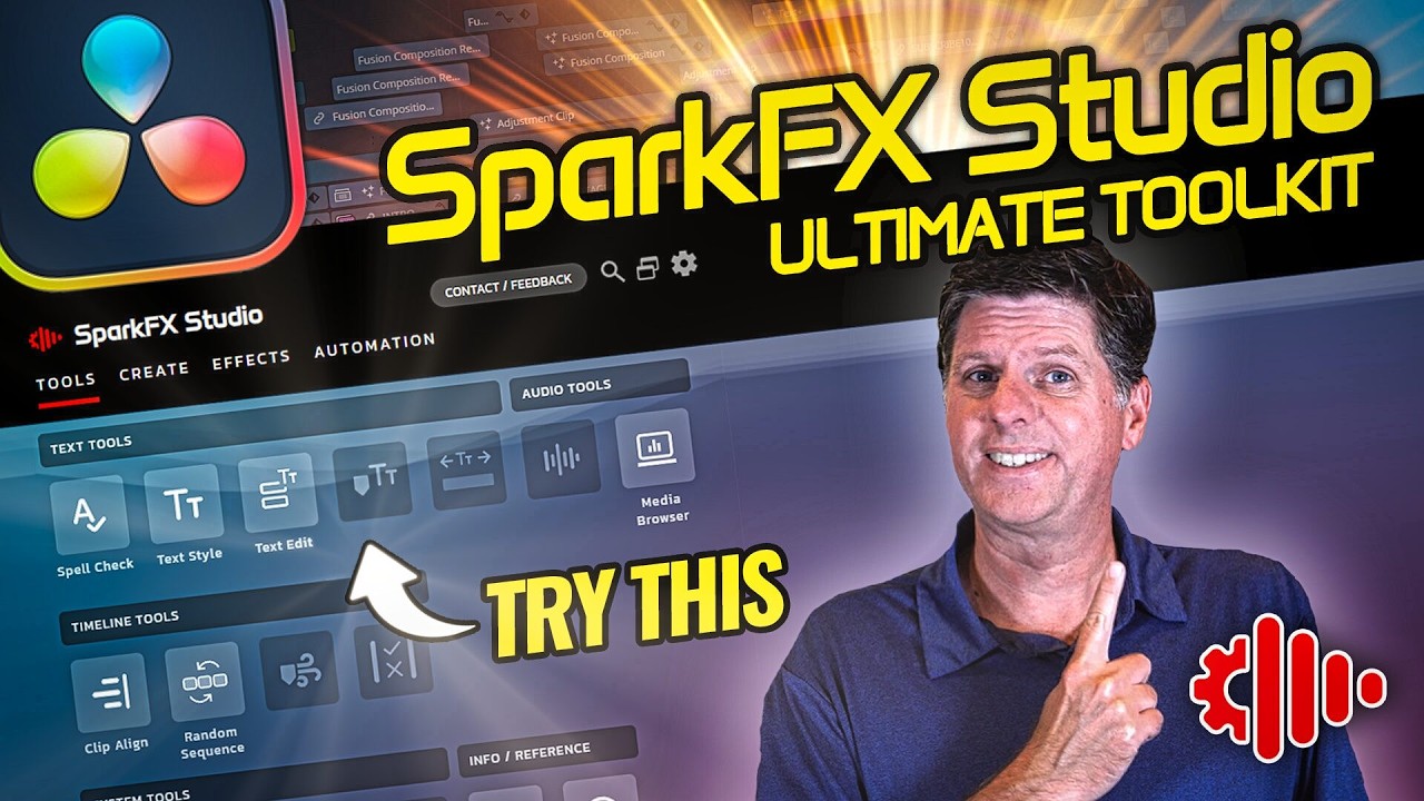 SparkFX Studio is Here! Supercharge Your Video Editing in Davinci Resolve! - Edit, Animate and More!