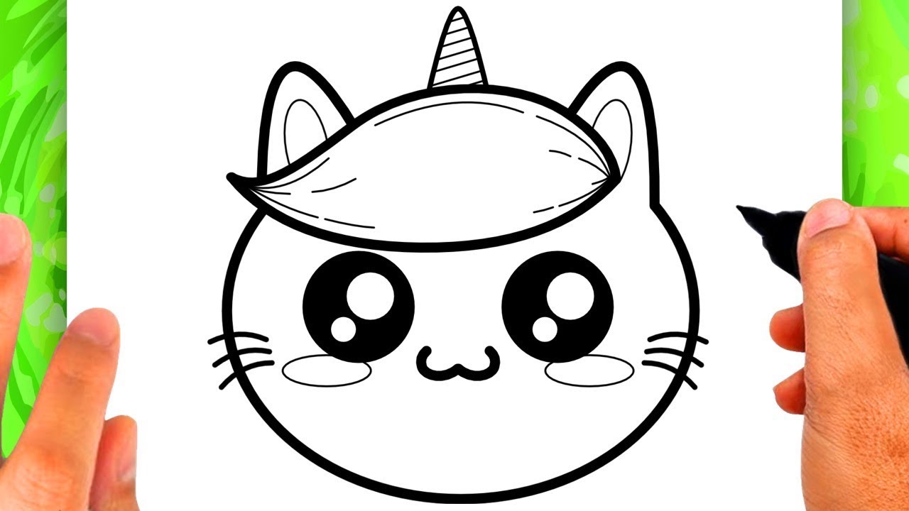 COMO DESENHAR UM GATO UNICÓRNIO FÁCIL
