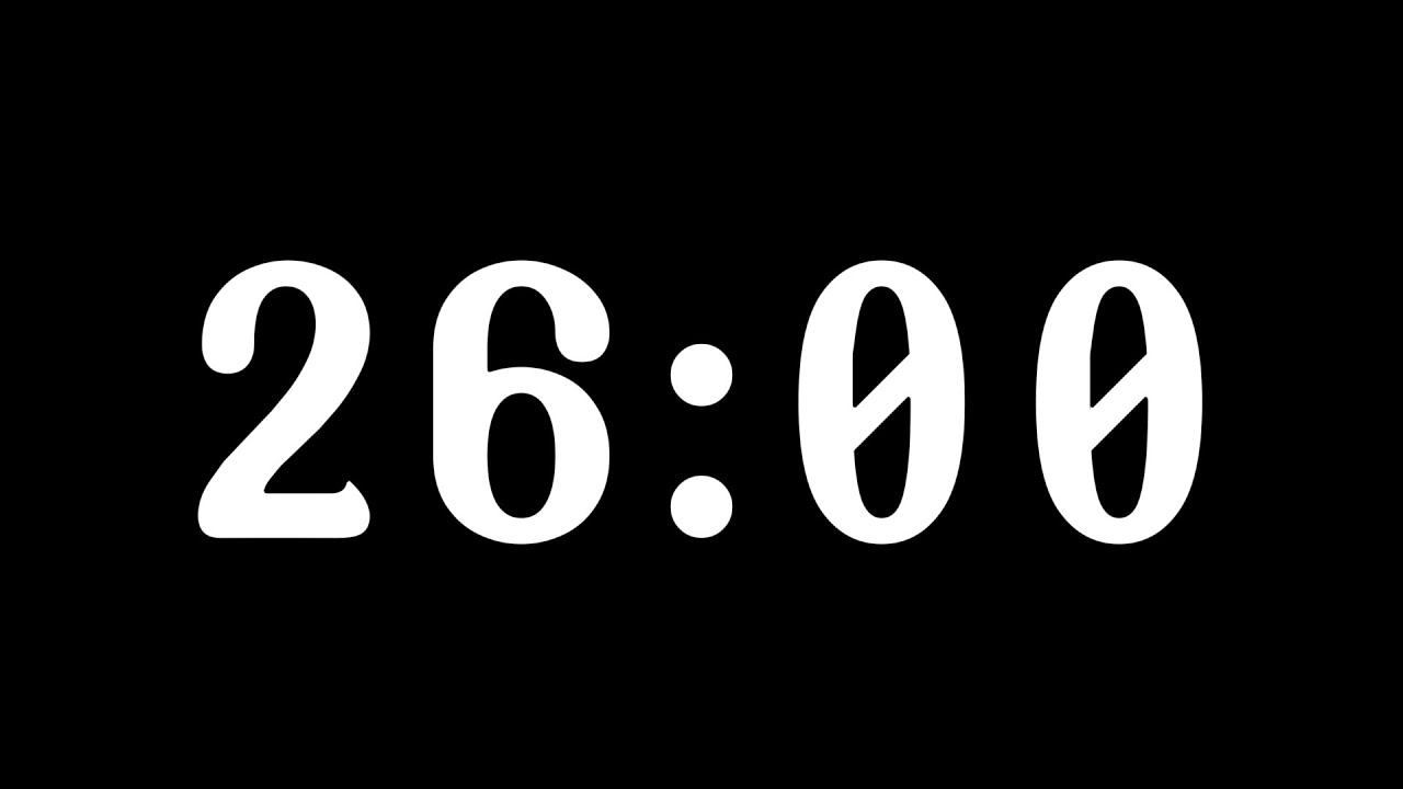 🕒 26-Minute Silent Timer with Alarm ⏳🔔