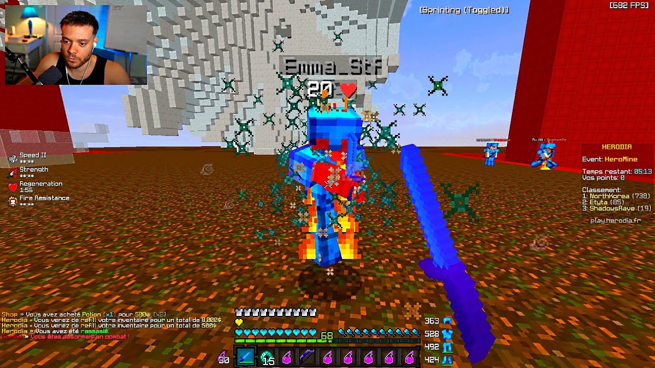 1v1 contre la MEILLEURE JOUEUSE PvP sur Minecraft !