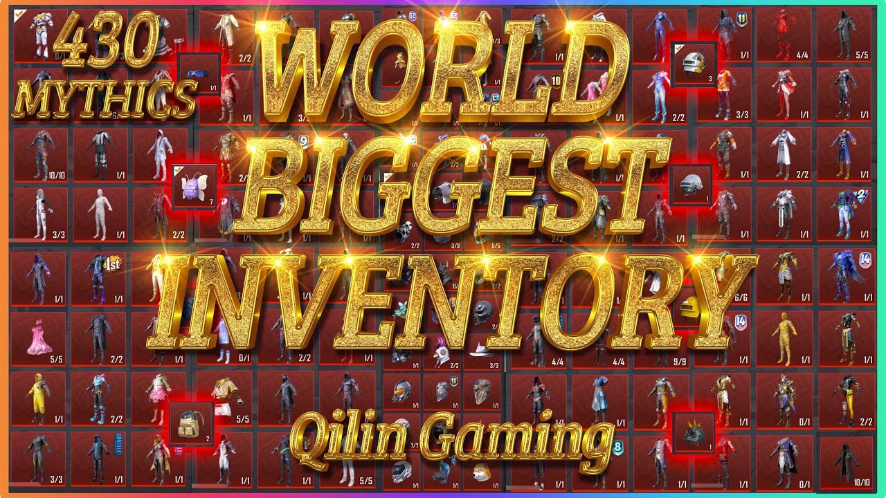 Pubg Mobile Most Expensive & Best Inventory | World No.1 Account | 430 Mythic Items | 2.5M Silver