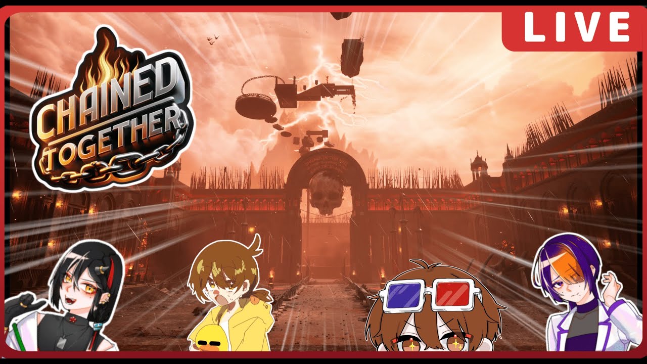 一心同体！鎖で繋がれた4人で上を目指す！【Chained Together 】