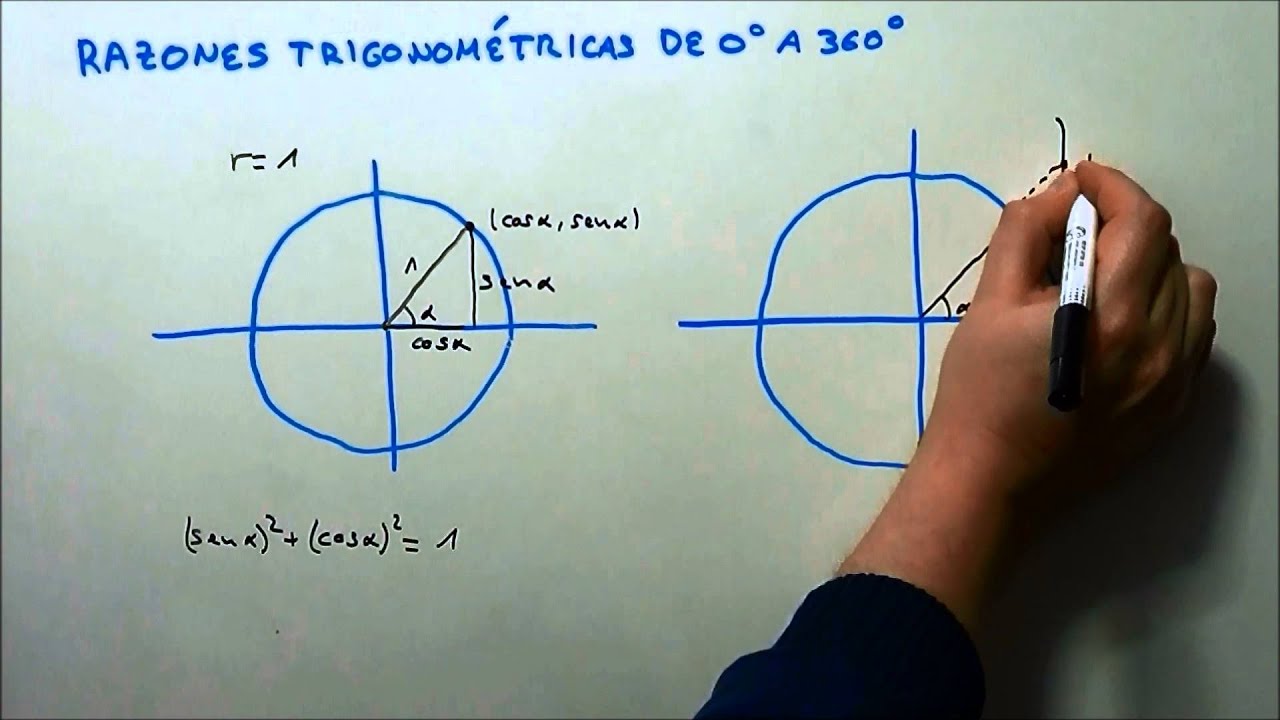 RAZONES TRIGONOMÉTRICAS DE 0° A 360°. VISIÓN GRÁFICA. HD