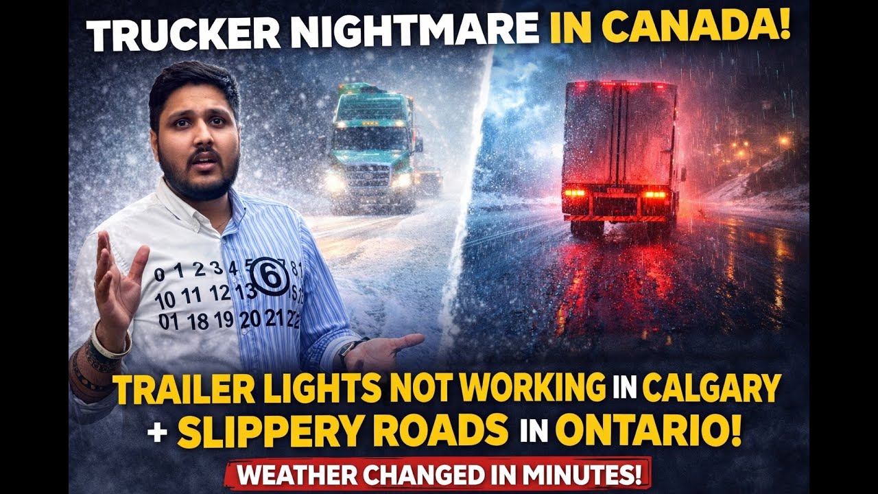 Slippery Roads te Trailer de Lights hoeya khrab 🚚| Real Trucker Life