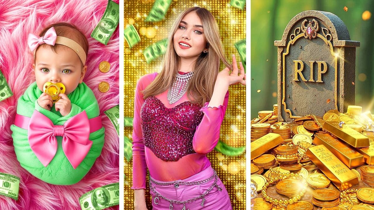 Córka milionera vs bezdomna dziewczyna! Narodziny i śmierć dziewczyny milionera
