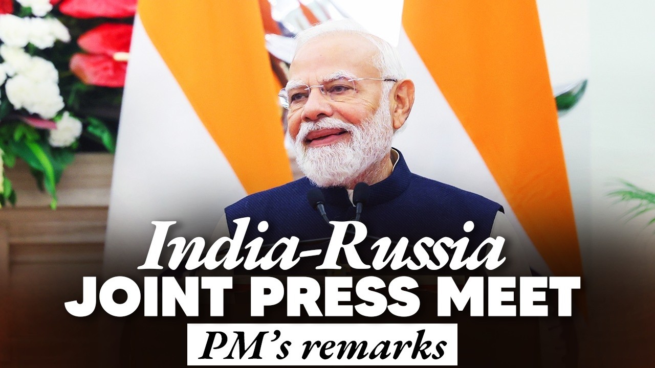 PM Modi's remarks during the joint press meet with Russian President Vladimir Putin