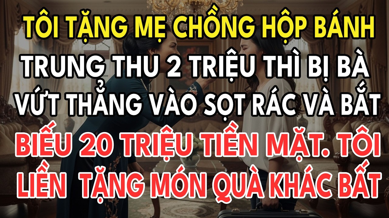 Mẹ Chồng Vứt Bỏ Bánh Trung Thu Để Ép Biếu 20 Triệu, Tôi Lẳng Lặng Rút Cạn Tiền Khiến Nhà Chồng Sụp