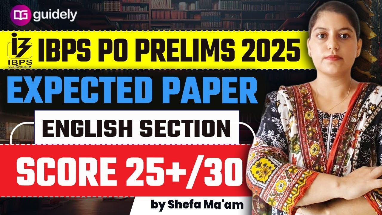 IBPS PO Pre Expected English Paper #26 | 30 Days Crash Course | Score 25/30 | English By Shefa Ma'am