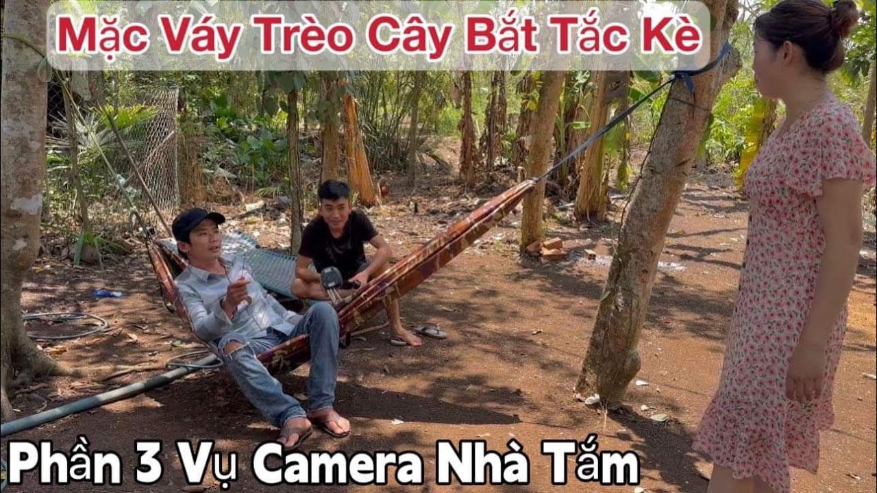 P3: Phương ế mặc v&aacute;y tr&egrave;o l&ecirc;n c&acirc;y bắt con tắt k&egrave; theo y&ecirc;u cầu của Thuận G&ograve;m v&agrave; c&aacute;i kết