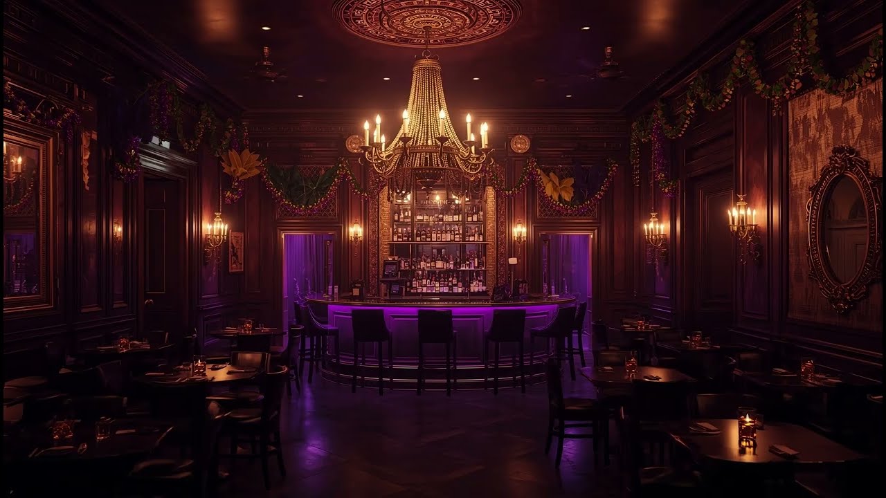 Mardi Gras Bar Ambience | New Orleans Blues Club & Candlelit Nightlife