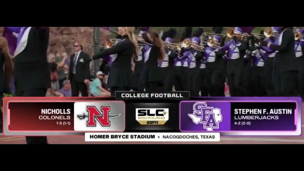 NCAAF 2025 W08 Nicholls vs Stephen F. Austin