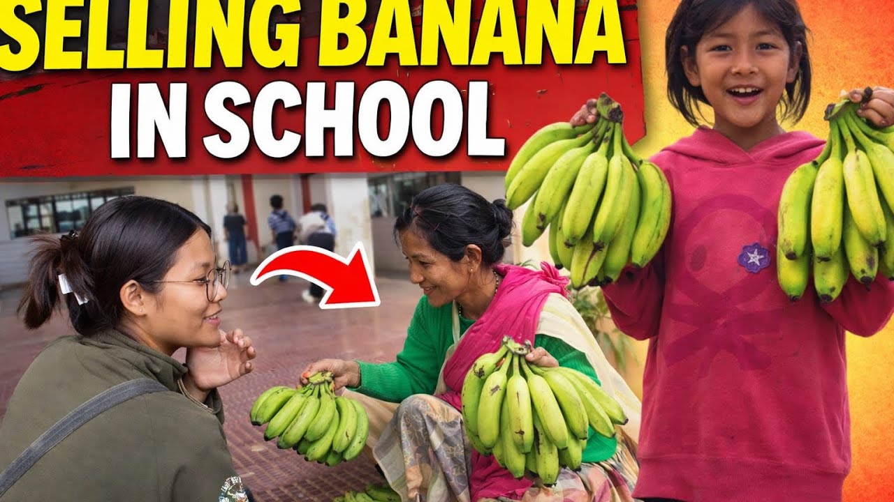 Selling Banana In School🏫|| The Life Of A Village Girl ☘️🌸