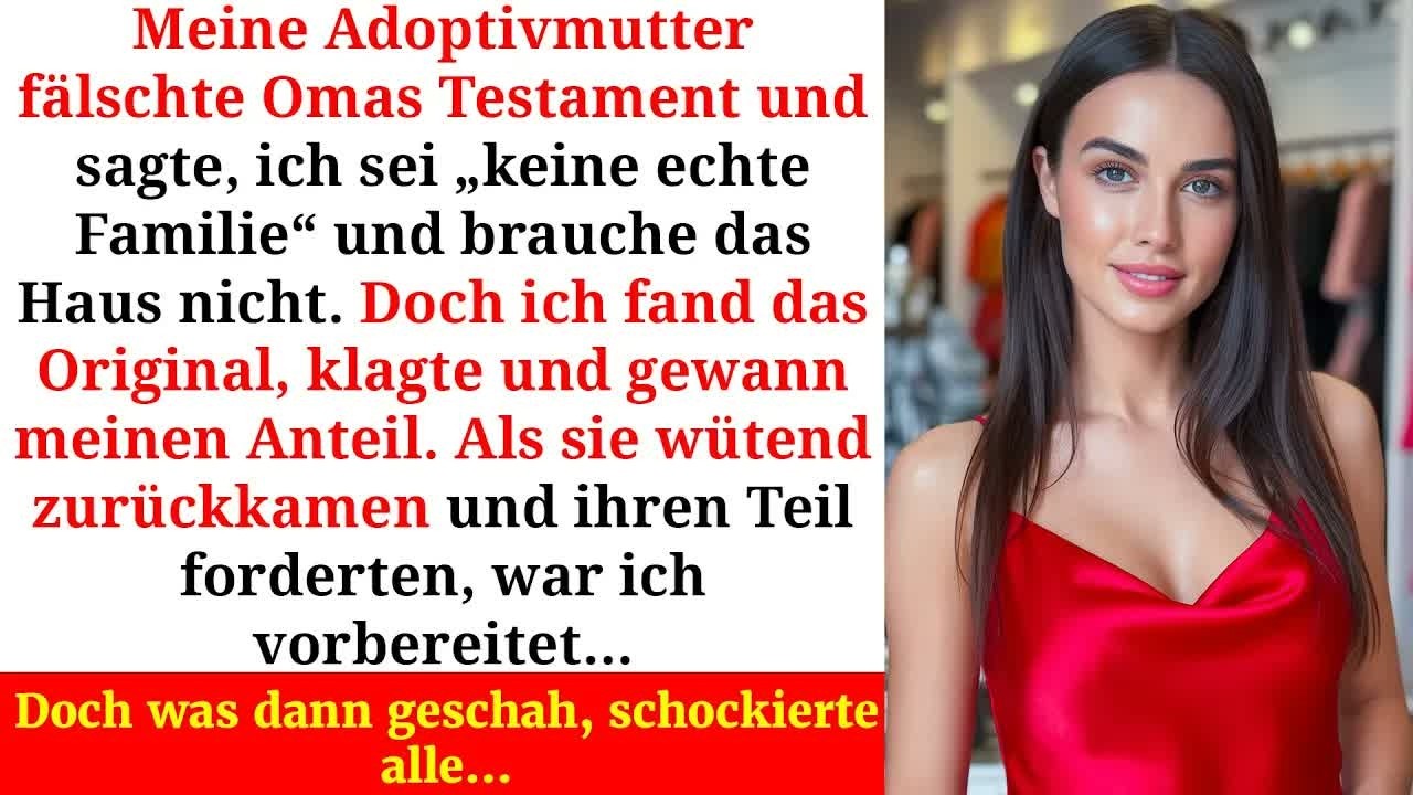 Meine Adoptivmutter fälschte Omas Testament doch die Wahrheit änderte alles…