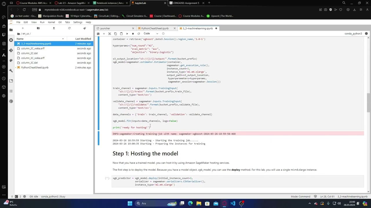 Data Science Homework 5 -Lab 3.5 - Amazon SageMaker - Deploying a model