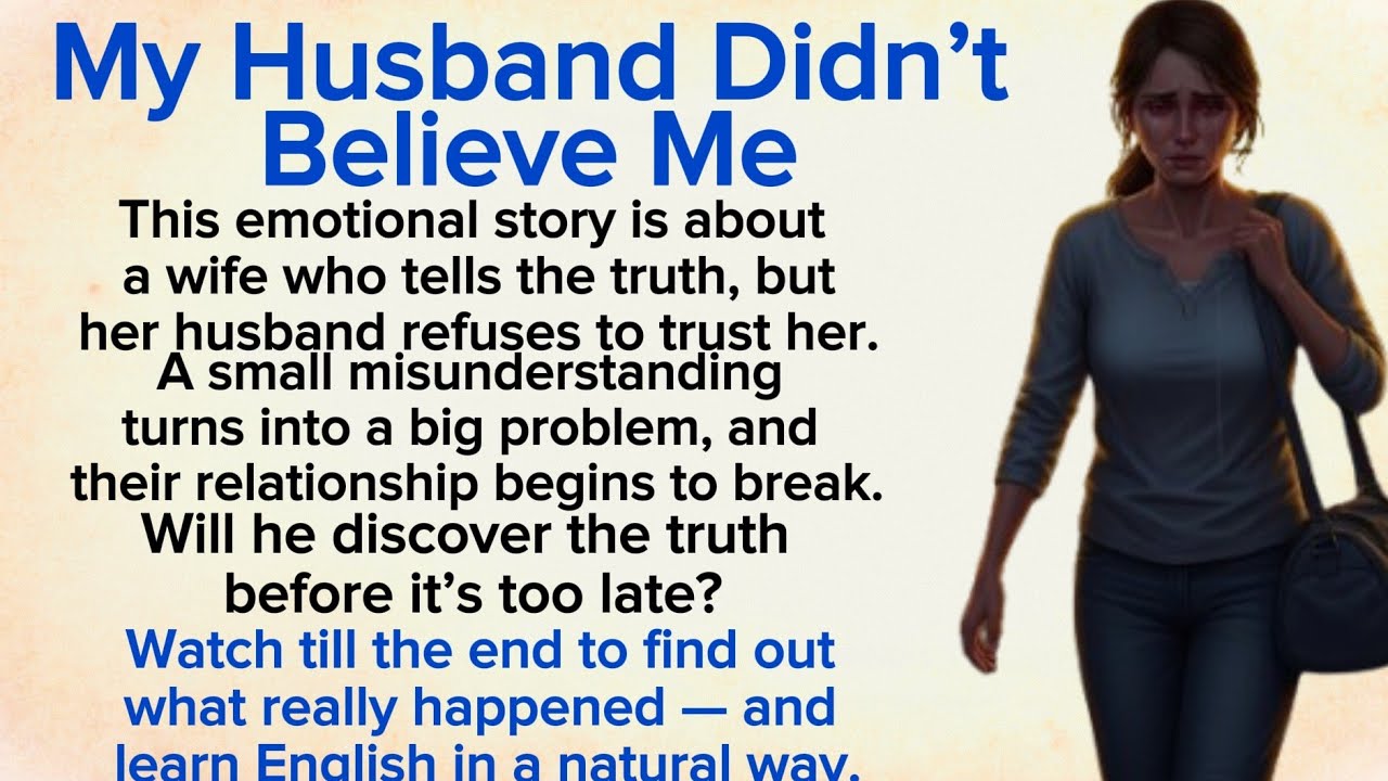 My Husband Didn’t Believe Me | Learn English with Stories ⭐ Level 3