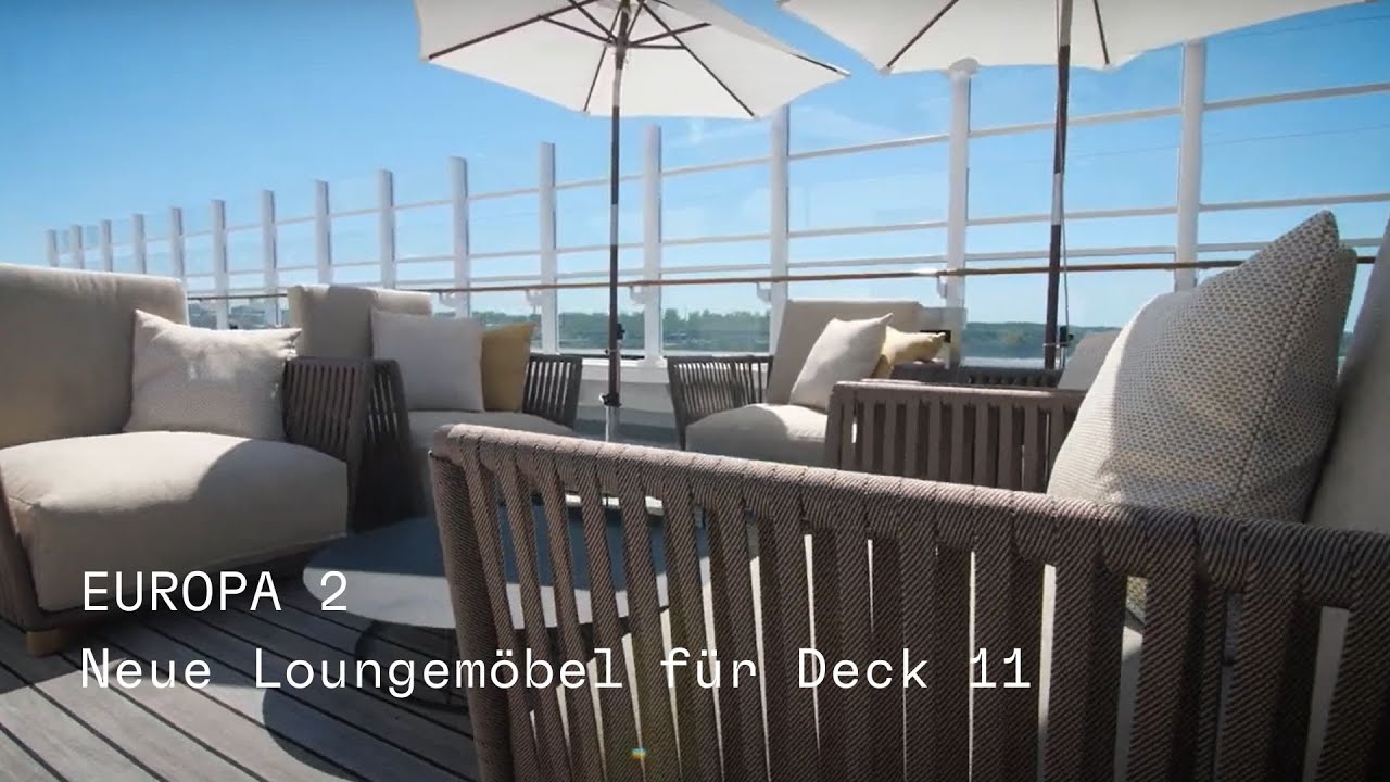 EUROPA 2: Neue Loungemöbel für Deck 11