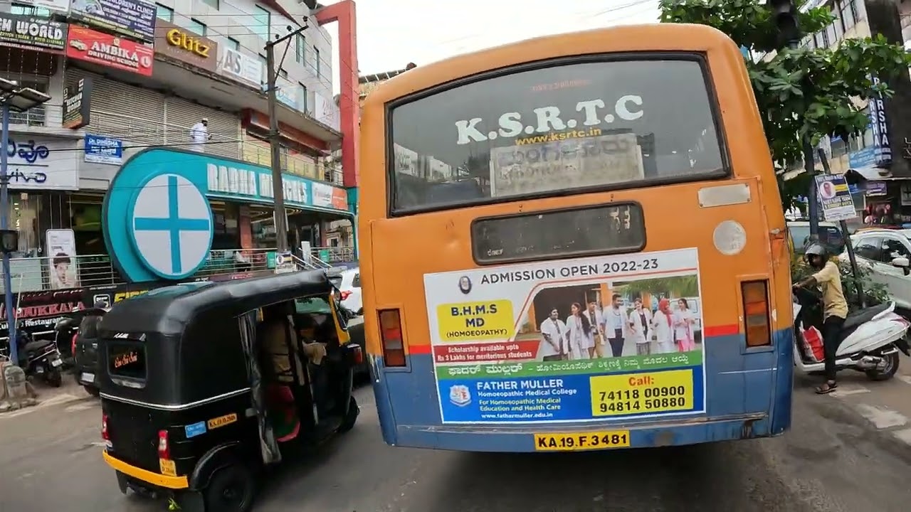 Foreigner driving in India city Mangalore