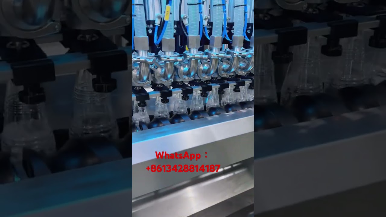 Automatic soy sauce filling machine, tracking filling machine, Korean filling machine case. #filling