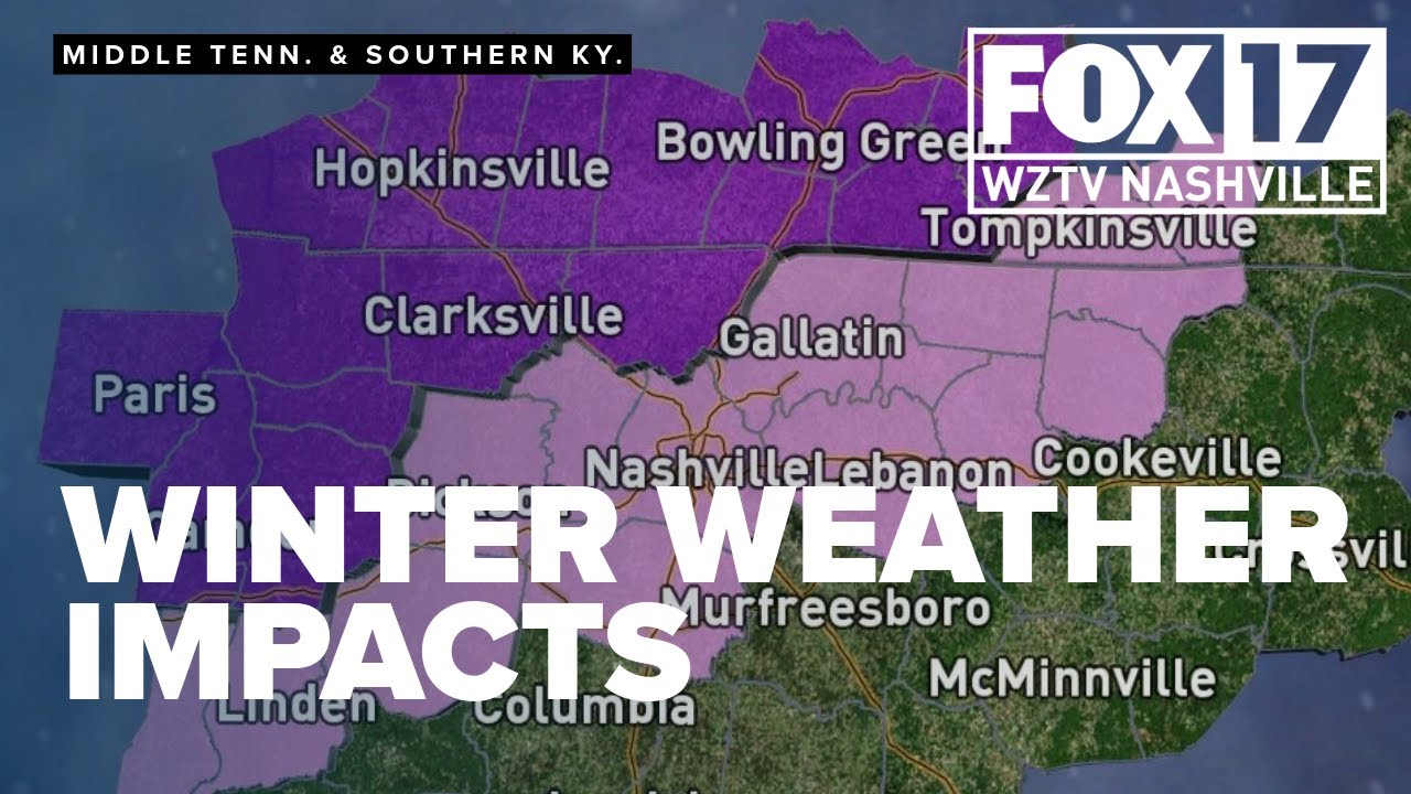 Winter weather to impact Tennessee and Kentucky as rain, snow arrives late Monday night