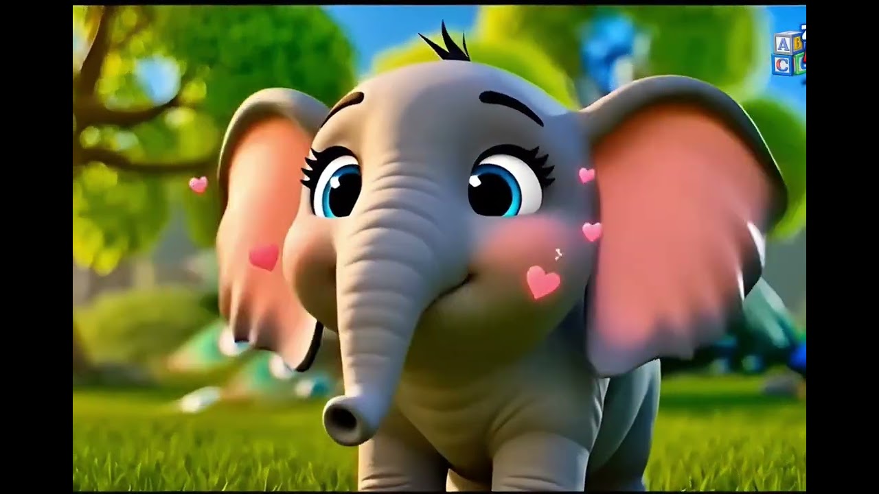 Ellie the Elephant 🐘🌈 | Cute Kids Song & Jungle Cartoon | Zeppy ABC Tunes