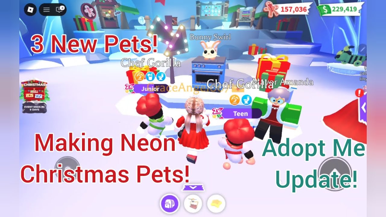 Adopt Me Update With 3 New Pets! Making Neon Bunny Swirl, Neon Japanese Snow Fairy & More Neon Pets!