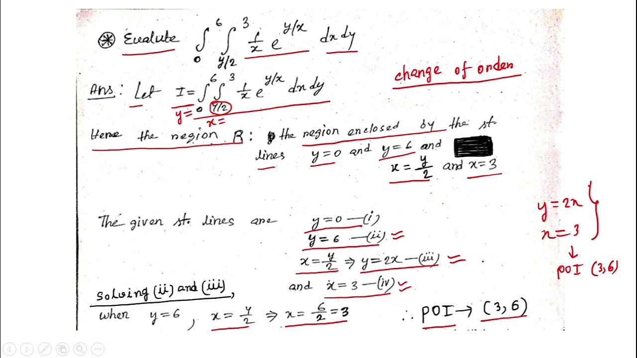 Change of Order of Double Integral – Step-by-Step Problem Solution | Multivariable Calculus