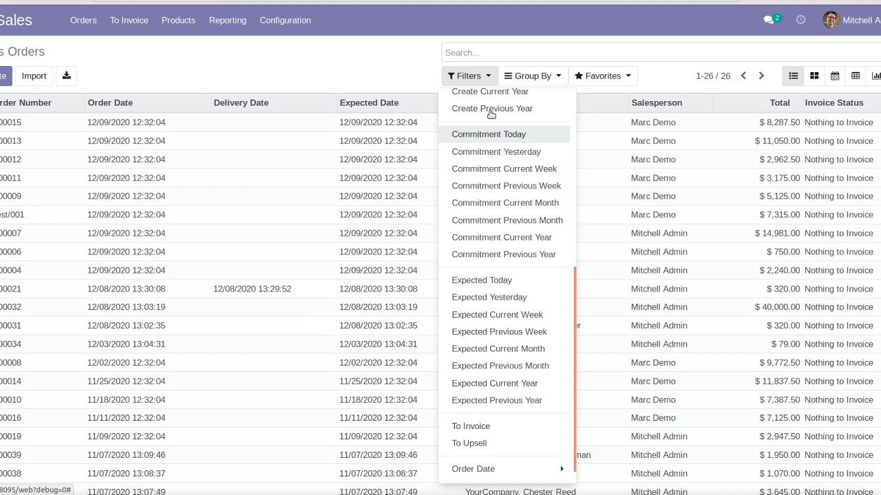 How to Filter Advance Sale Order by Date | Odoo Apps Features #odoo16 #saleorder