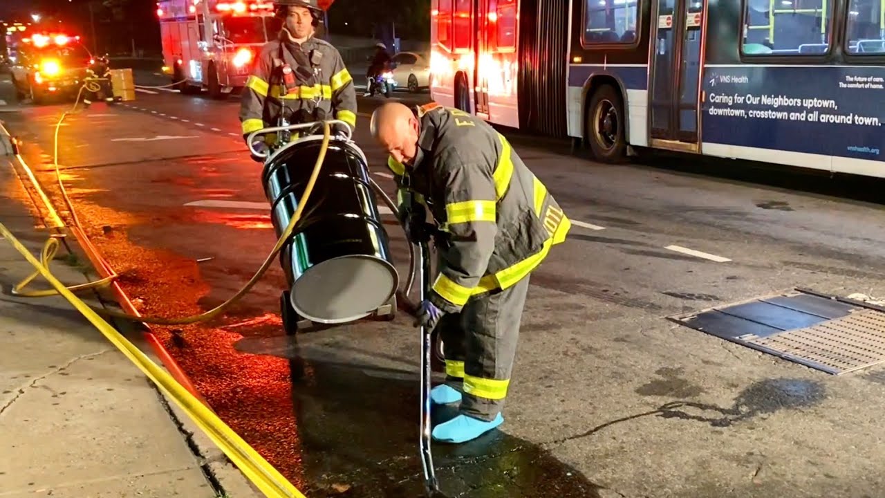 FDNY Manhattan 10-80 Box 1481 Diesel Fuel Spill 55 Gallons Hazmat Response for clean up