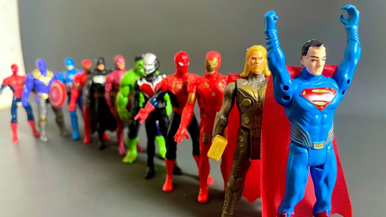 Marvel's Spider-Man Series Unboxing,Spider-Man action dolls, Glowing Spider-Man electric toy gun