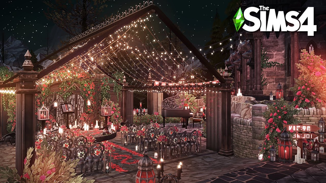 Vampire Wedding Venue | The Sims4 Stop Motion Build | NoCC |【シムズ４建築】