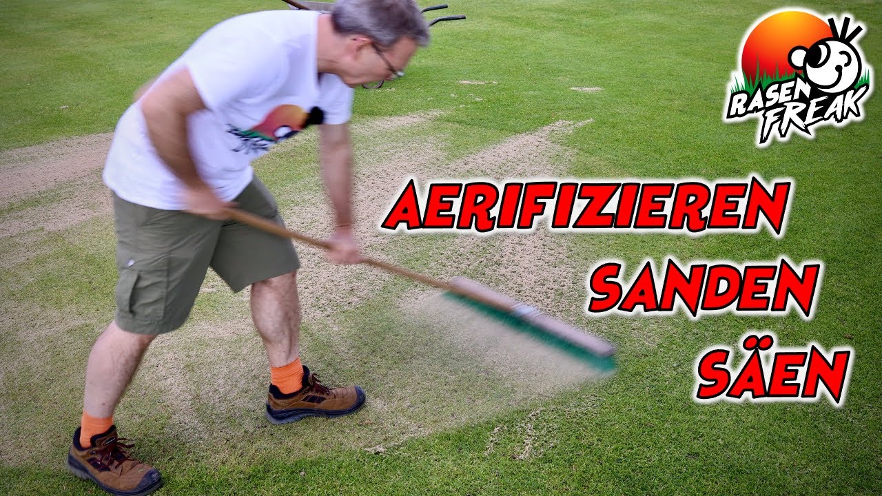 Homemade GOLFGRÜN PFLEGE: öfters aerifizieren, sanden und nachsäen. Wird so mein Grün wieder schön?