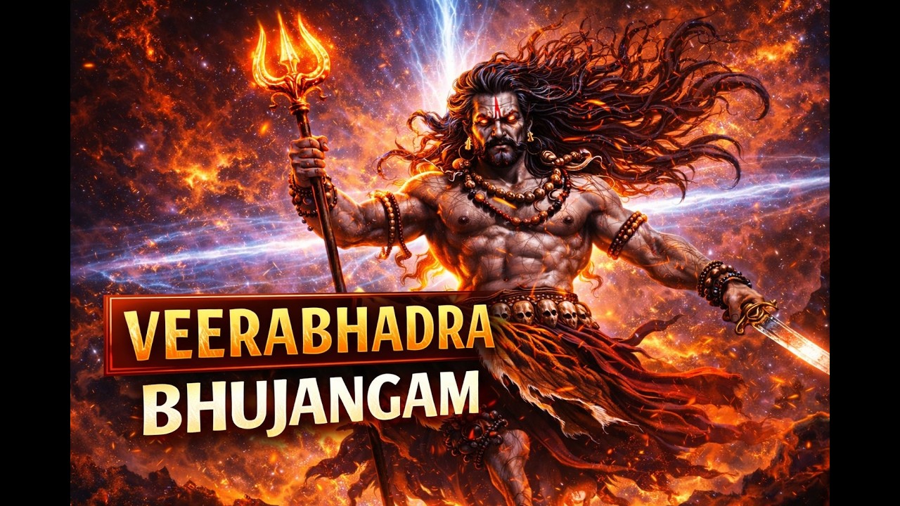 Fear Removing Veerabhadra Bhujangam Mantra  | Fierce Veerabhadra Stotram | Lord Shiva Warrior Mantra
