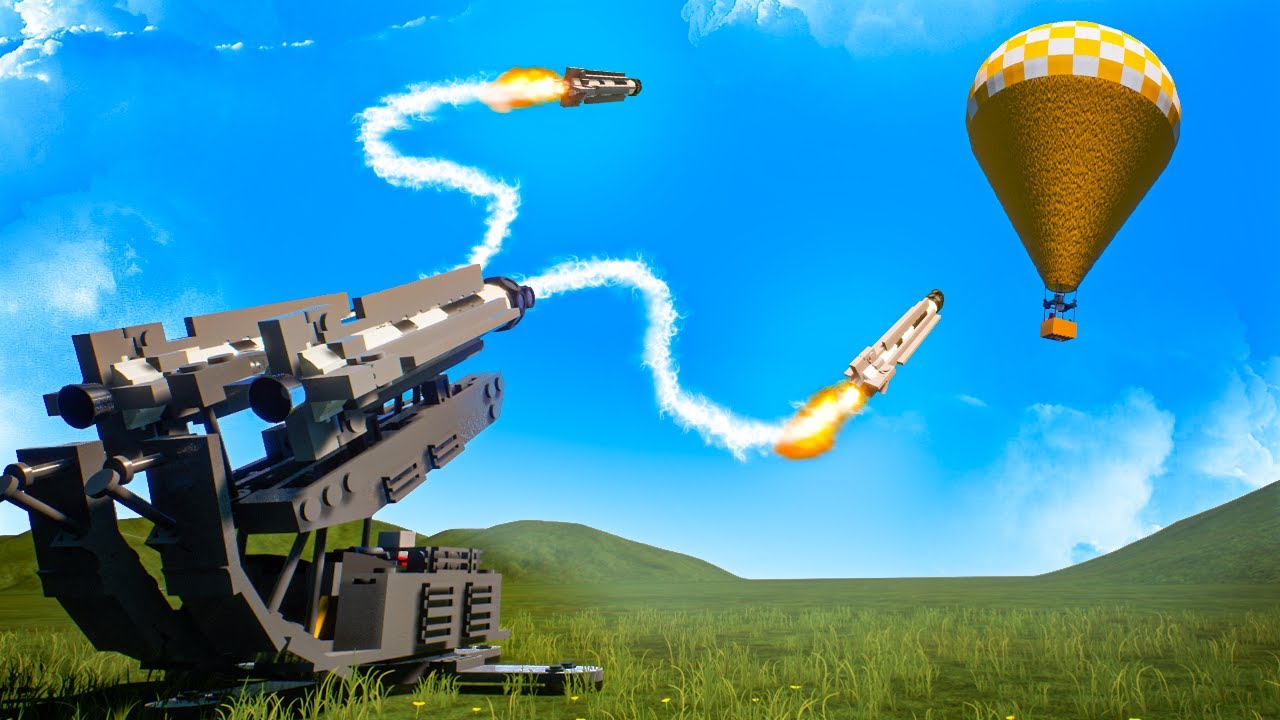 Insane GUIDED MISSILE LAUNCHER Destroys Everything That Flies in Brick Rigs Multiplayer!