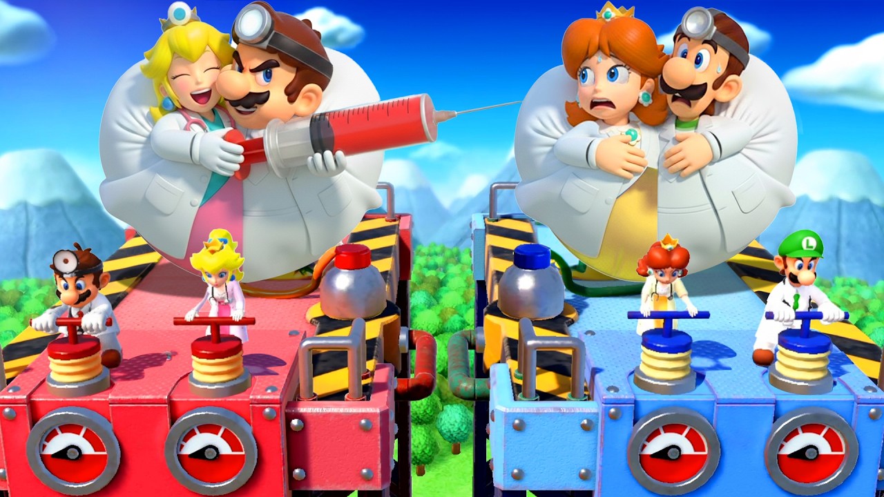 Mario Party Series Battle Showdown Between Couples - Mario & Peach Vs Luigi & Daisy