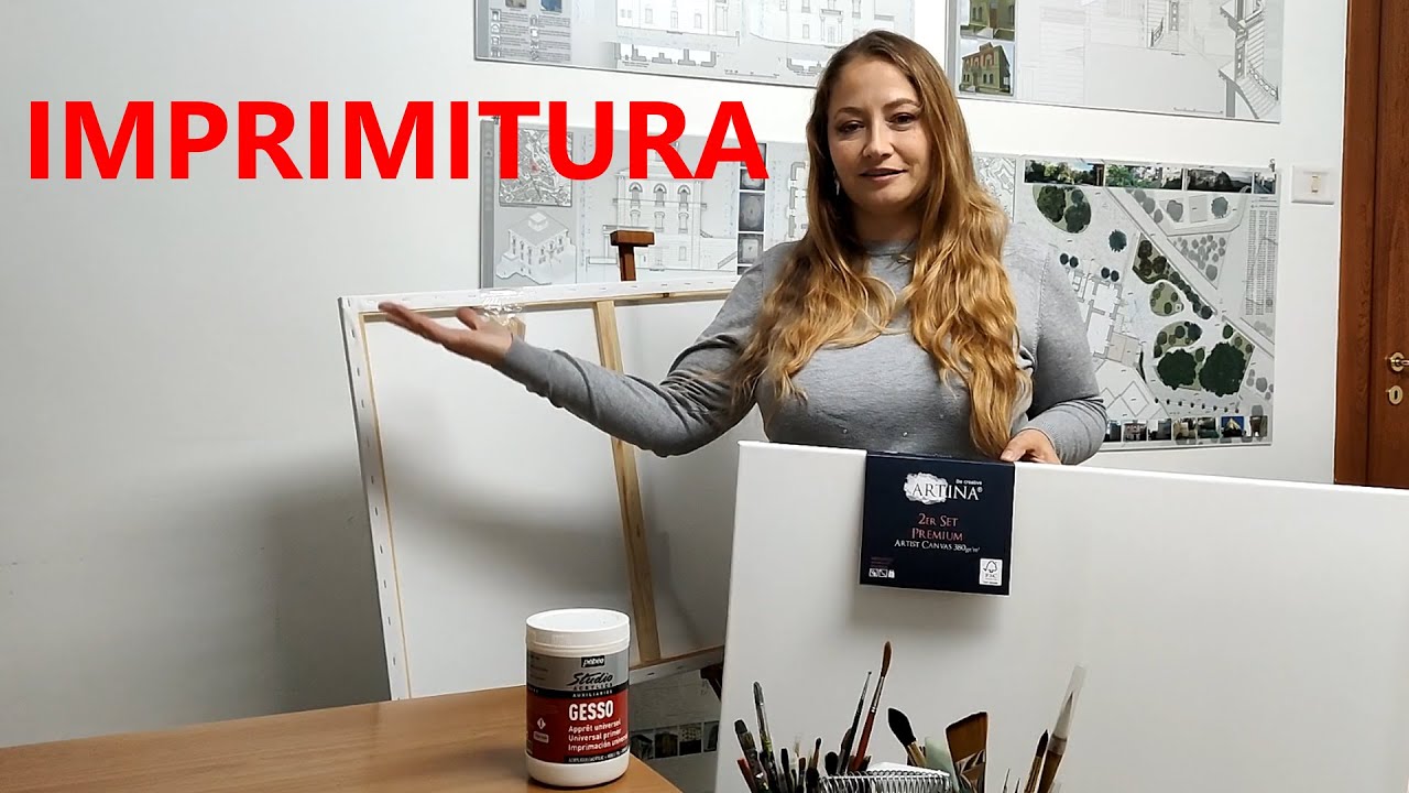 Imprimitura per preparare una tela