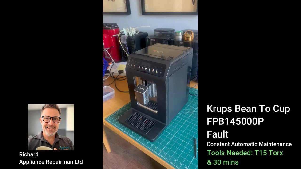 How To Fix - Automatic Maintenance Fault - On Krups EA895N40 Coffee Machine (Simple Fix)