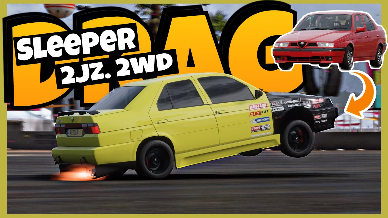 Forza horizon 5: NEW CAR 🔥 ALFA ROMEO 155 Q4 [4K] (Acceleration+DRAG TUNE)
