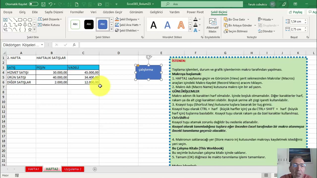 Excel Makrolar