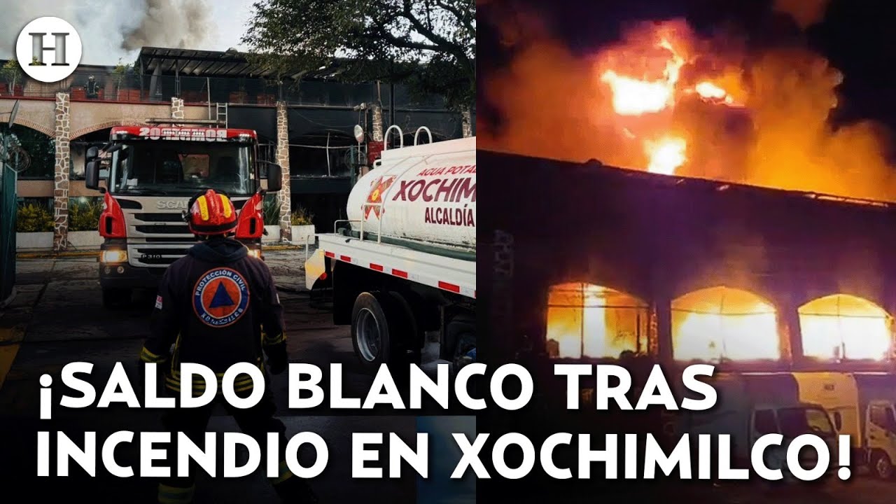 ¡Fuego controlado tras 4 horas! ¿Qué se sabe del incendio en fábrica de plásticos de Xochimilco?