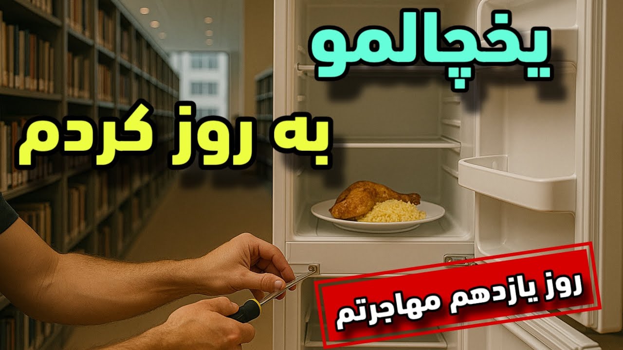 روز یازدهم مهاجرت ✈️ | ثبت‌نام زبان، تعمیر یخچال، اولین شام خونگی و گردش شبانه در دوسلدورف 🇩🇪English