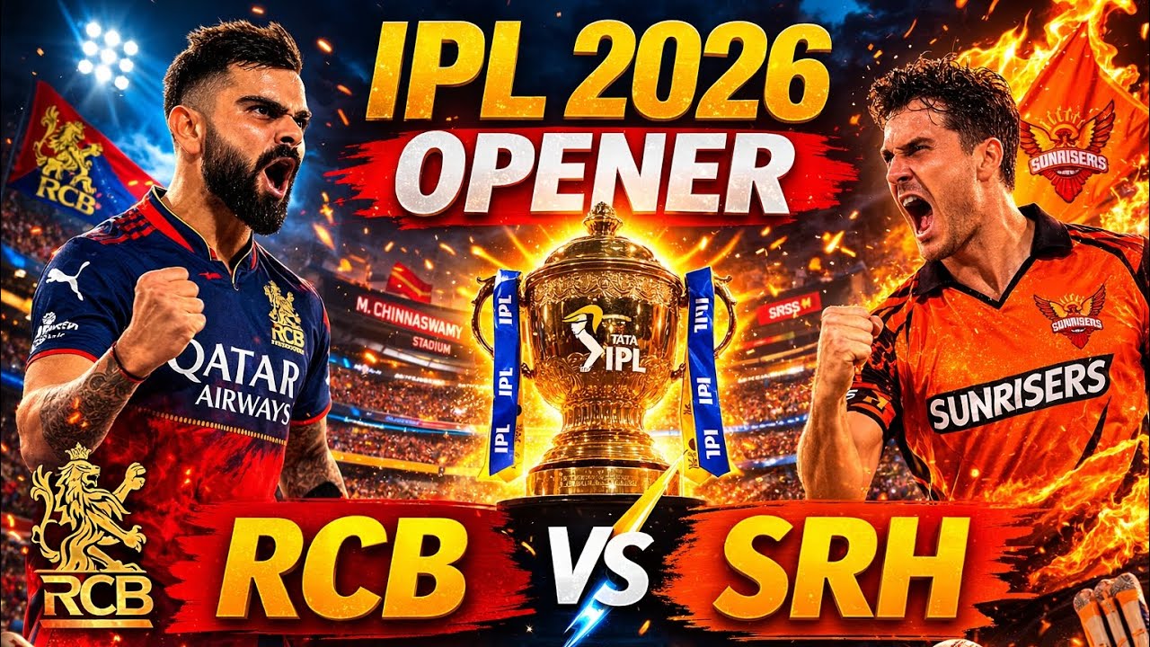 IPL 2026 Opening Match Announced! 🔥 RCB vs SRH First Clash in Bengaluru | Full Schedule Update