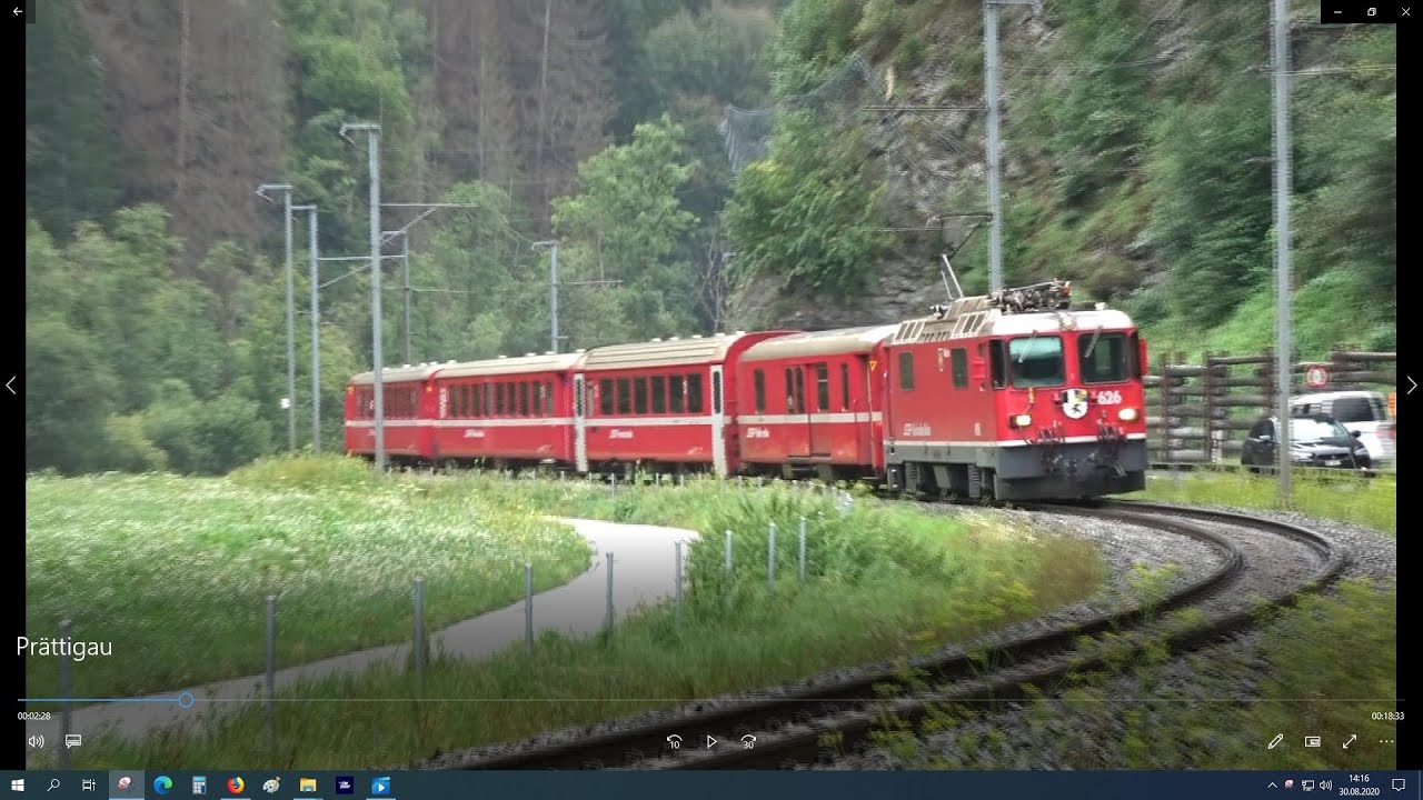Rhätische Bahn zwischen Landquart Klosters und Davos (Prättigau)