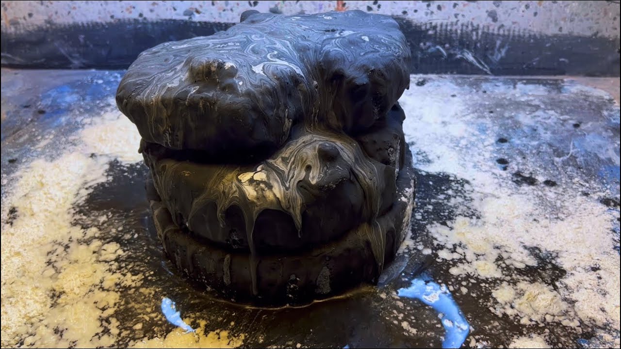 Pasted Gray Cake | Asmr | Gymchalk | Sleepaid | Oddly Satisfying